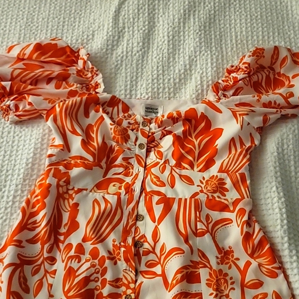 Unique vintage parrot dress